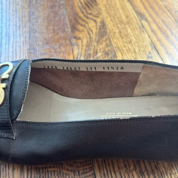 Salvatore Ferragamo Brown Leather Loafers 11.5 - Picture 4 of 4